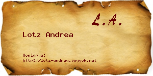 Lotz Andrea névjegykártya